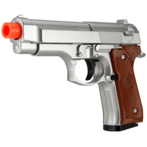UK Arms G22MS Metal Spring-Loaded Pistol - SILVER