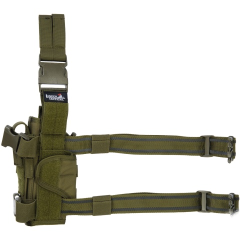 Lancer Tactical 600D Nylon Tornado Drop Leg Holster (Color: OD Green)