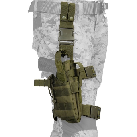 Lancer Tactical 600D Nylon Tornado Drop Leg Holster (Color: OD Green)