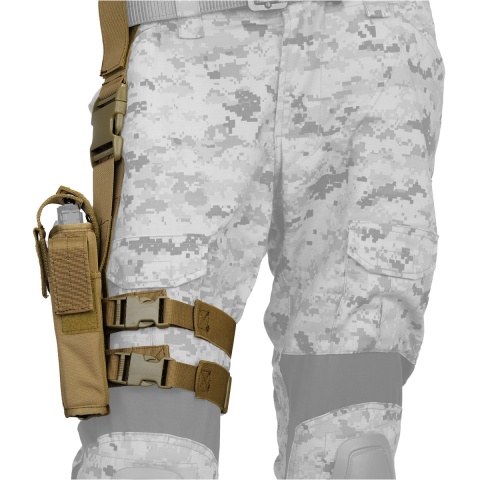 Lancer Tactical Airsoft Drop Leg Nylon Holster Accessory (Color: Tan)