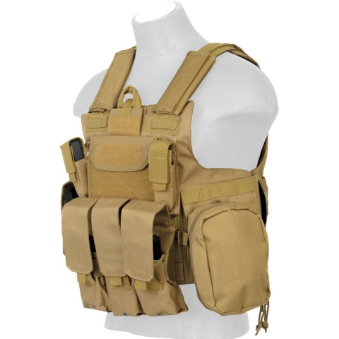 Lancer Tactical MOLLE Rapid Response Maritime Plate Carrier (Nylon) - TAN