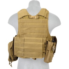 Lancer Tactical MOLLE Rapid Response Maritime Plate Carrier (Nylon) - TAN