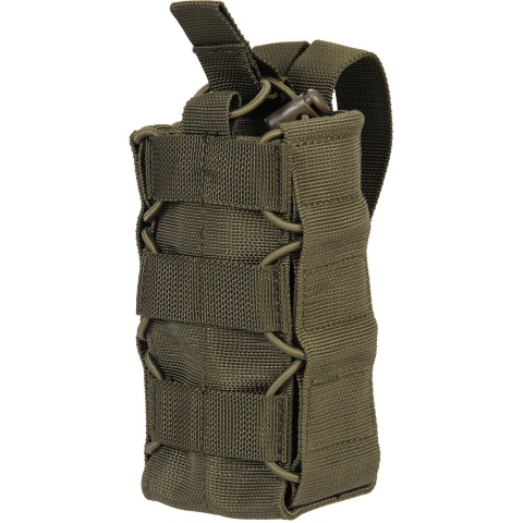 Lancer Tactical Radio/Canteen Retention 600D MOLLE Pouch - OD GREEN