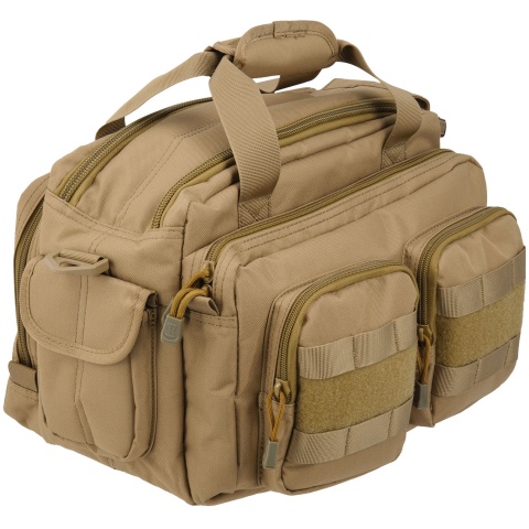 Lancer Tactical 1000D Nylon Small Range MOLLE Bag - TAN