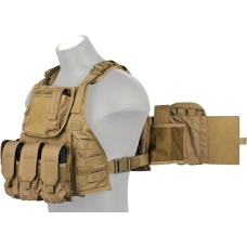 Lancer Tactical 1000D Nylon Tactical Assault Plate Carrier - TAN