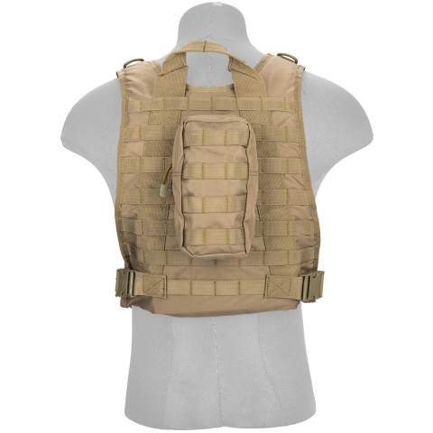 Lancer Tactical 1000D Nylon MOLLE Tactical Vest w/ Pouch System (Tan)