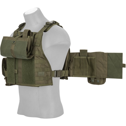 Lancer Tactical 600D Nylon Tactical Assault Tactical Vest (OD Green)