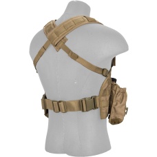 Lancer Tactical 600D Nylon M4 MOLLE Modular Chest Rig - TAN