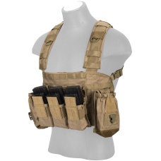 Lancer Tactical 600D Nylon M4 MOLLE Modular Chest Rig - TAN