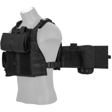 Lancer Tactical 600D Nylon Assault Tactical Vest (Black)