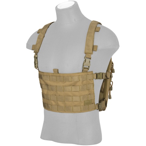 Lancer Tactical 1000D Nylon QD Chest Rig and Backpack Combo - TAN