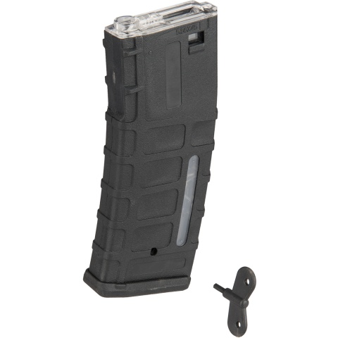 Sentinel Gears 350rd Waffled Polymer M4/M16 High Capacity AEG Magazine - BLACK