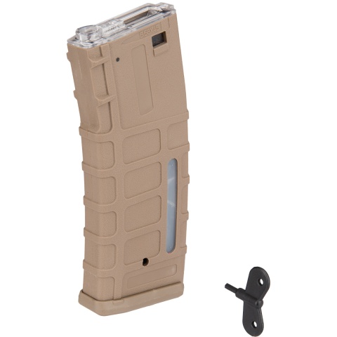 Sentinel Gears 350rd Waffled Polymer M4 High Cap AEG Magazine - TAN