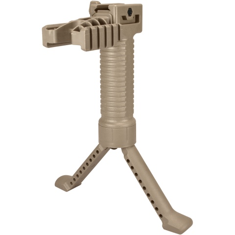Sentinel Gears Tactical Bipod Grip and Dual Rail Grip Pod System - TAN