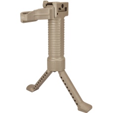 Sentinel Gears Tactical Bipod Grip With Single Rail Grip Pod System - TAN