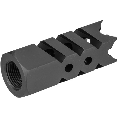 Sentinel Gears 14mm CCW Airsoft Great White Muzzle Brake - BLACK