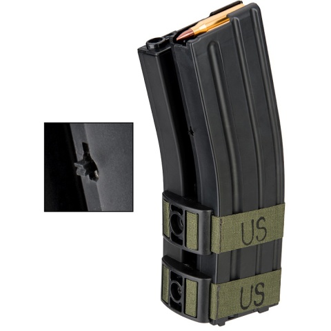 Sentinel Gears 1200rd Electric Auto-Winding Dual Magazine for M4 AEGs - BLACK