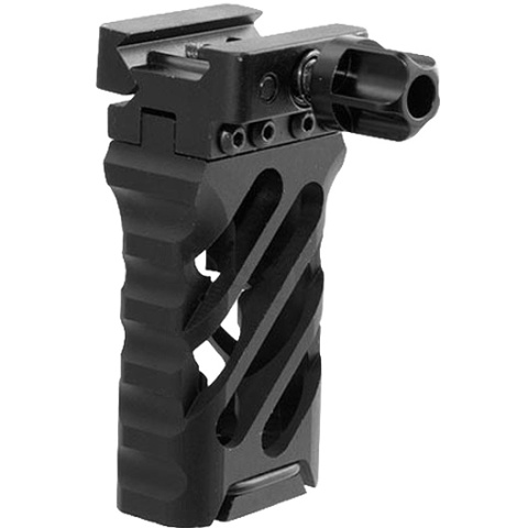 Atlas Custom Works 3.25-Inch Cross Hatch Design QD Foregrip - BLACK