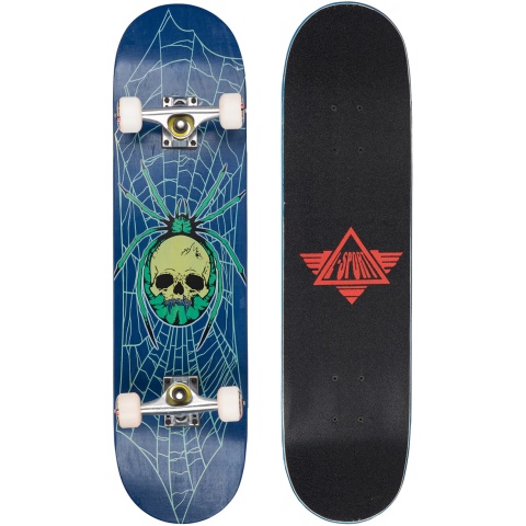 L-Sport Skull Spider Blue Complete Skateboard (8.0