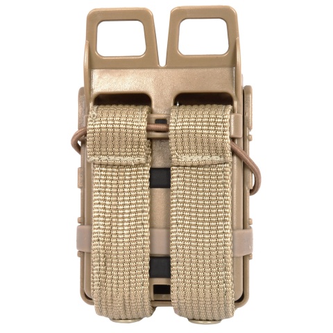 AMA High Speed Quick Draw M4 Airsoft Polymer Mag Pouch -  Coyote