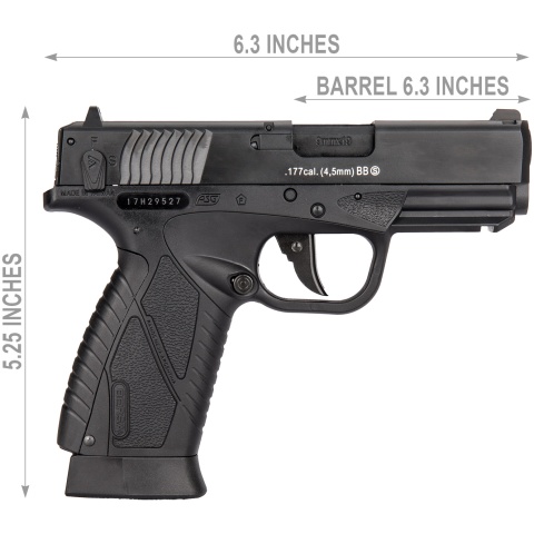 ASG BERSA BP9CC Airgun CO2 Air Pistol - BLACK