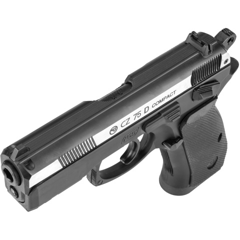 ASG CZ 75D Compact Dual-Tone CO2 Non-Blowback Airgun Pistol - BLACK/SILVER