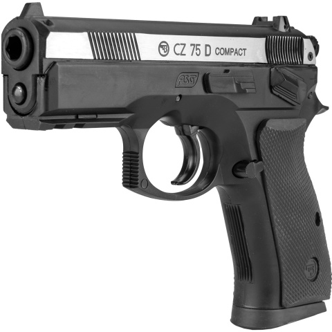 ASG CZ 75D Compact Dual-Tone CO2 Non-Blowback Airgun Pistol - BLACK/SILVER
