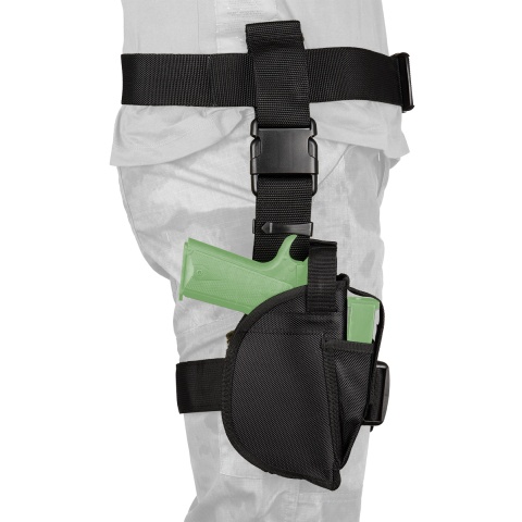 NcStar 3-Piece Drop Leg Holster and Magazine Holder - BLACK