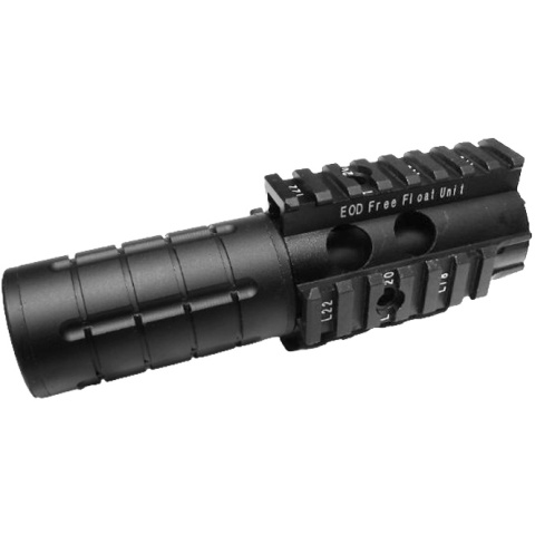 Atlas Custom Works Mini Free Float RIS w/ Fluted Short Barrel - BLACK