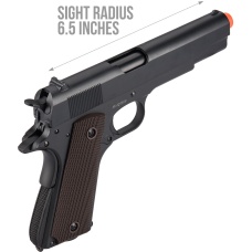 Double Bell M1911 GBB Airsoft Pistol Type 1 (Low Velocity) - BLACK