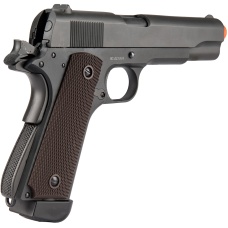 Double Bell M1911 CO2 Blowback Airsoft Pistol (400+ FPS) - BLACK