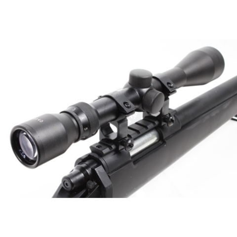 WellFire Bolt Action VSR Airsoft Sniper Rifle w/ 3-9x40 Scope - BLACK