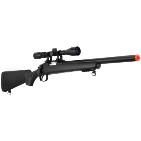 WellFire Bolt Action VSR Airsoft Sniper Rifle w/ 3-9x40 Scope - BLACK