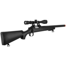 WellFire Bolt Action VSR Airsoft Sniper Rifle w/ 3-9x40 Scope - BLACK