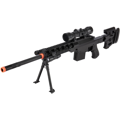 UK Arms Fully Loaded Tactical Quad RIS Sniper Rifle - BLACK