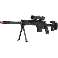 UK Arms Fully Loaded Tactical Quad RIS Sniper Rifle - BLACK
