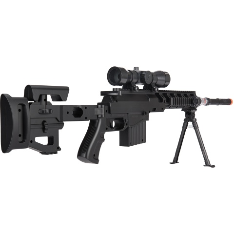 UK Arms Fully Loaded Tactical Quad RIS Sniper Rifle - BLACK
