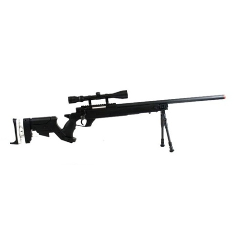 WellFire SR-22 Bolt Action Type 22 Sniper Rifle w/ Scope & Bipod - BLK