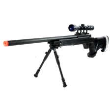 WellFire SR-22 Bolt Action Type 22 Sniper Rifle w/ Scope & Bipod - BLK