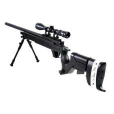 WellFire SR-22 Bolt Action Type 22 Sniper Rifle w/ Scope & Bipod - BLK