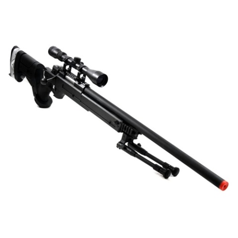 WellFire SR-22 Bolt Action Type 22 Sniper Rifle w/ Scope & Bipod - BLK