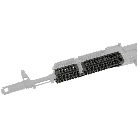 Atlas Custom Works Aluminum AK 10 inch Lower Rail Handguard - Black
