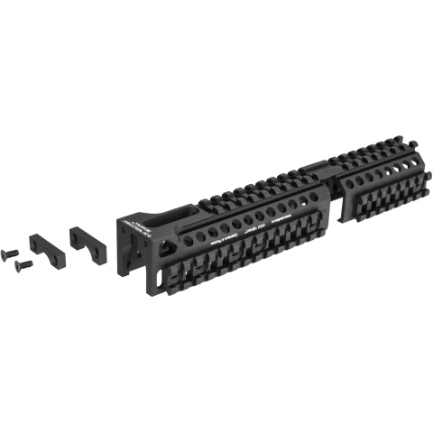 Atlas Custom Works Aluminum AK 10 inch Lower Rail Handguard - Black