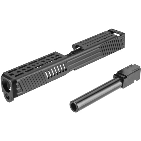 (DO NOT MAKE LIVE) Atlas Custom Works CNC Slide and Barrel Kit for Marui-17 GBB - BLACK