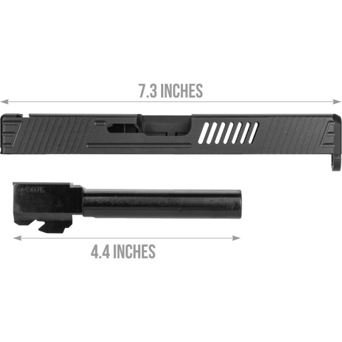 (DO NOT MAKE LIVE) Atlas Custom Works CNC Slide and Barrel Kit for Marui-17 GBB - BLACK