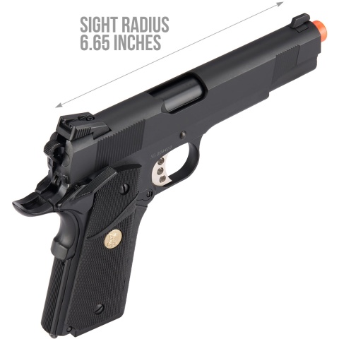 Double Bell M1911 MEU GBB Gas Blowback Airsoft Pistol - BLACK