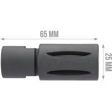 ARES 14mm Clockwise 65mm Birdcage Flash Hider - BLACK