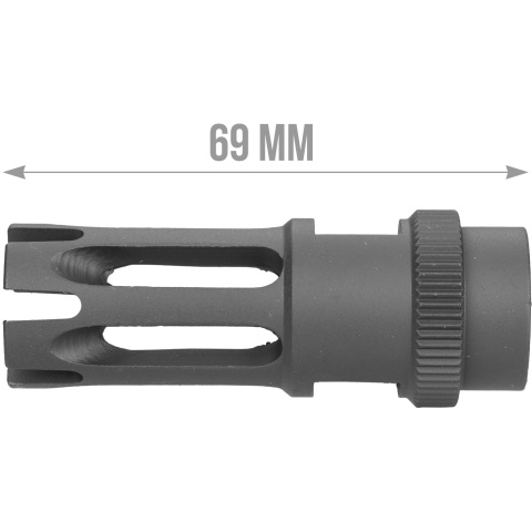 ARES 14mm Clockwise M16 Flash Hider (Type F) - BLACK
