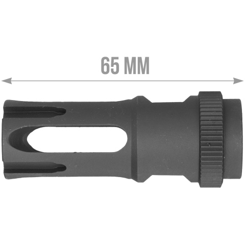 ARES 14mm Clockwise M16 Flash Hider (Type D) - BLACK