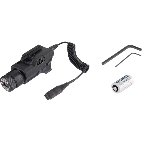 NcStar Green Laser with A2 Iron Front Sight Post - BLACK